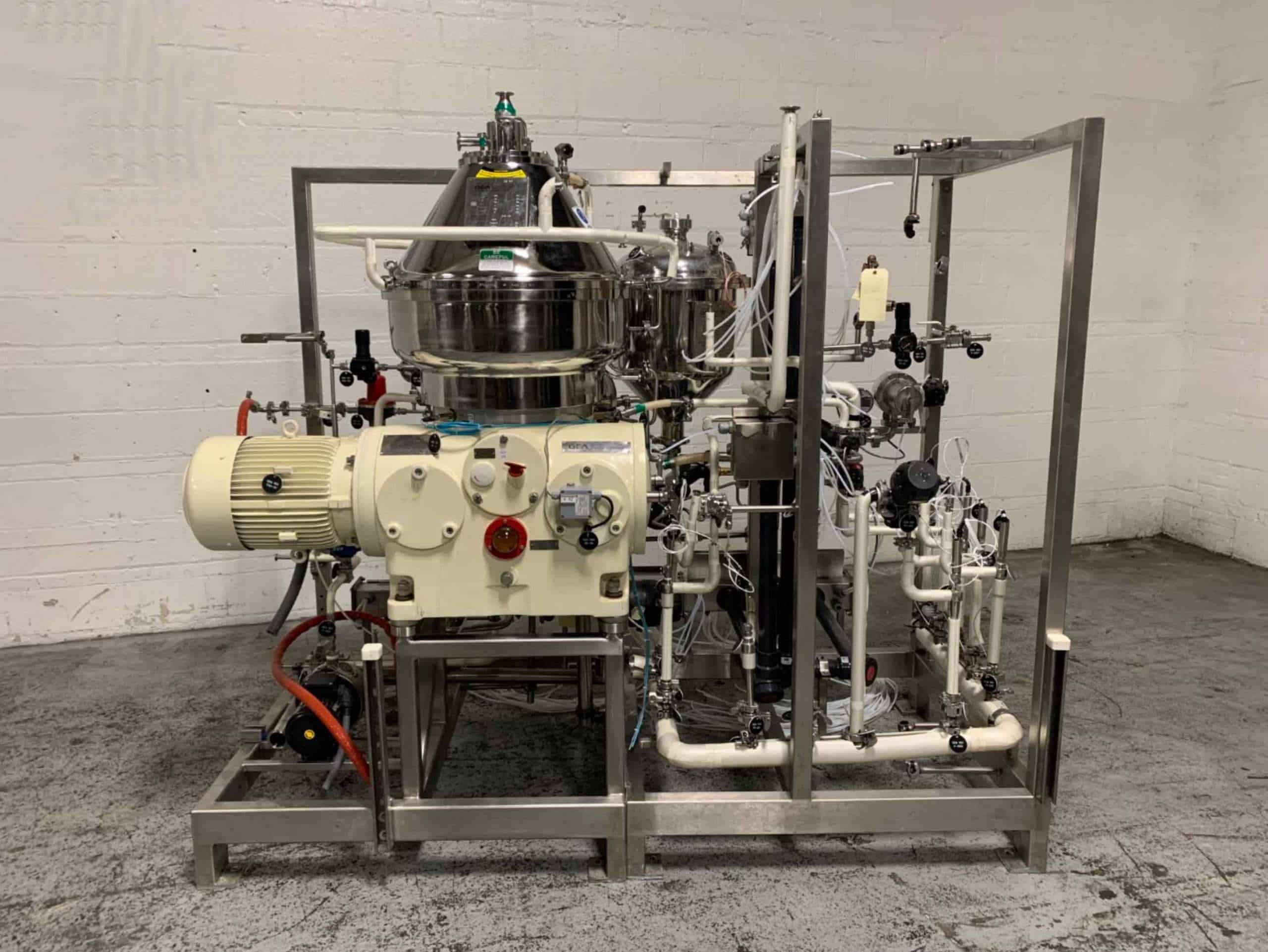 GEA Westfalia separator centrifuge undergoing repair at a Centrifuge World service center