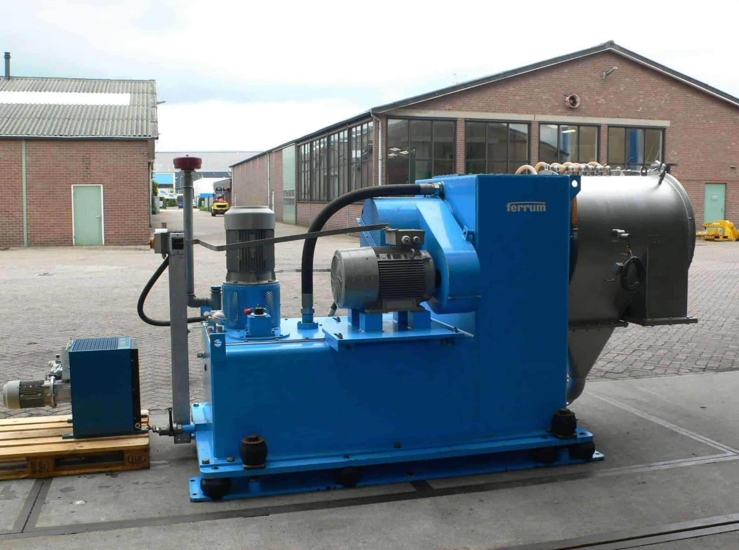Ferrum centrifuge undergoing repair at a Centrifuge World service center