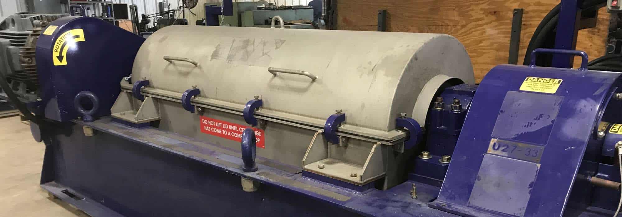 US Centrifuge decanter machine serviced by Centrifuge World