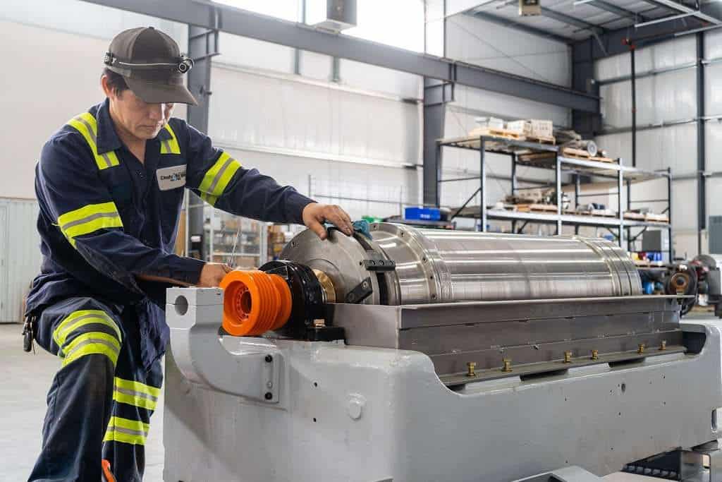 Custom decanter centrifuge and gearbox work