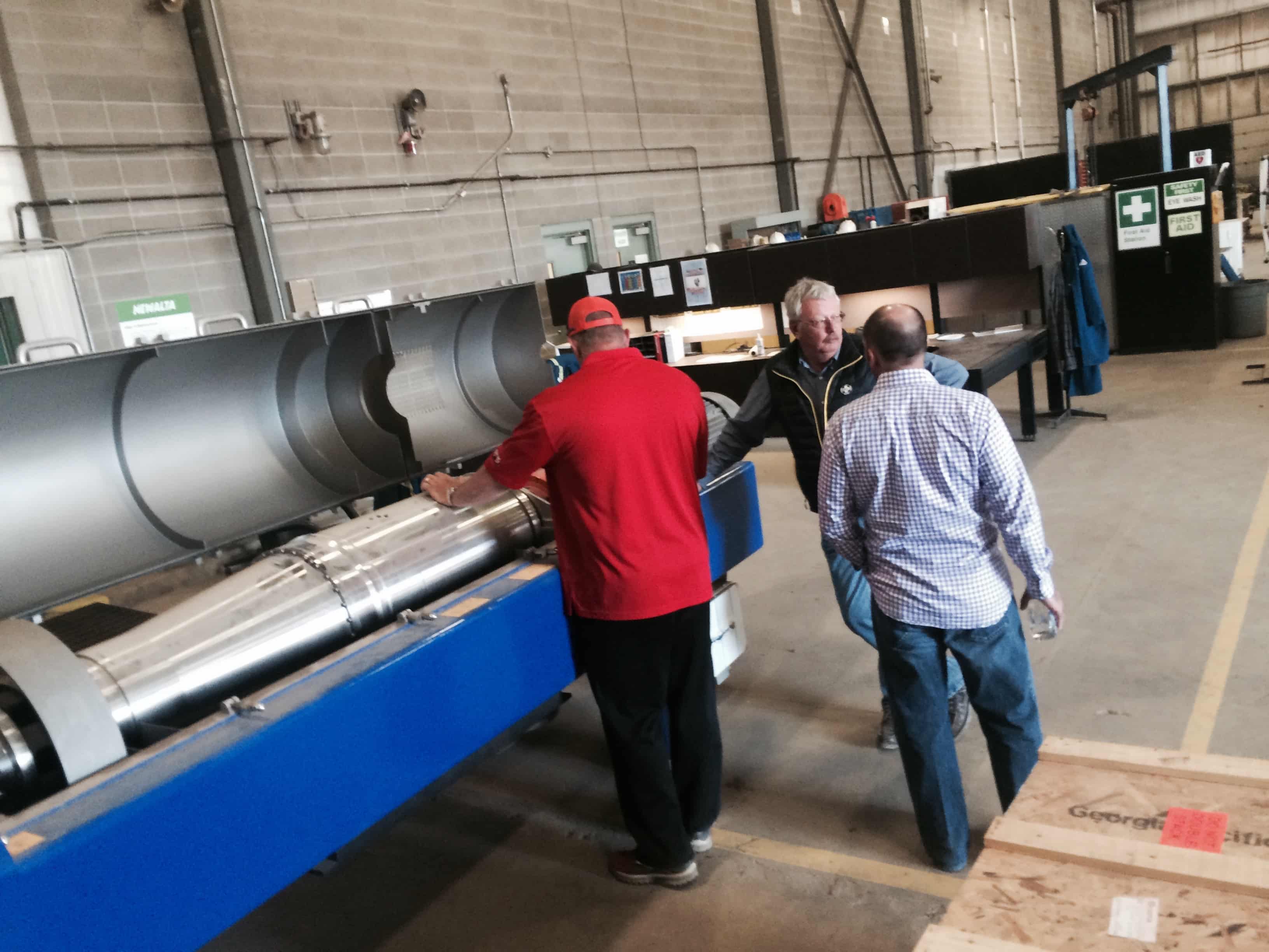 Centrisys decanter centrifuge undergoing repair at Centrifuge World